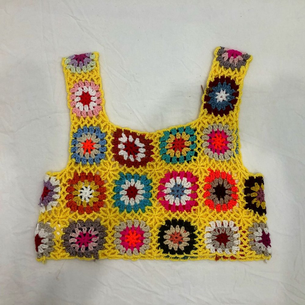 Colorful Cropped Crochet Top
